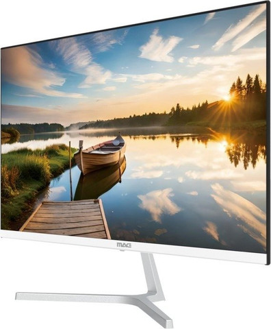 מסך מחשב MAG Flat D27F100SW 27" FHD IPS 100Hz HDMI VGA - רמקולים מובנים - צבע לבן