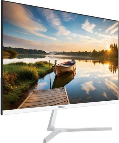 מסך מחשב MAG Flat D27F100SW 27" FHD IPS 100Hz HDMI VGA - רמקולים מובנים - צבע לבן