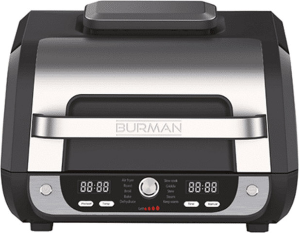 גריל חשמלי דיגיטלי ללא שמן Burman בורמן Multigrill Pro Burman B6530