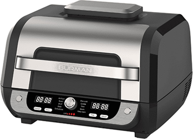 גריל חשמלי דיגיטלי ללא שמן Burman בורמן Multigrill Pro Burman B6530