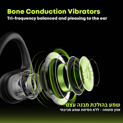 waives  אוזניות לשחייה הולכת מבנה עצם