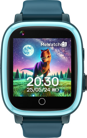 MeWatch L12 Prime Green and Blue שעון חכם לילדים + רצועת בד שחורה + רצועת בד ירוקה + סים מובנה LBS