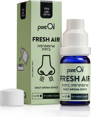 ארומתרפיה ביתית FRESH AIR תערובת למבער ומפיץ ריח. כולל אבן הרחה