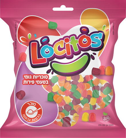 סוכריות גומי בטעם פירות בצורת נקודות