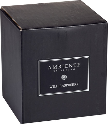 AMBIENTE נר בישום שחור - WILD RASPBERRY