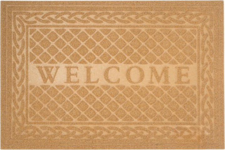 שטיח כניסה 75*45 welcome ס"מ בז'