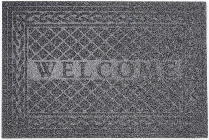 שטיח כניסה 90*60 welcome ס"מ אפור