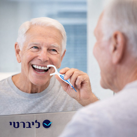 חוט דנטלי רב תכליתי 2 ב-1 עם מברשת גומי רכה | 40 יחידות