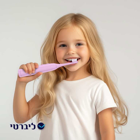Fresh Gums מברשת שיניים חשמלית לילדים בצבע ורוד לגילאי 3 ומעלה