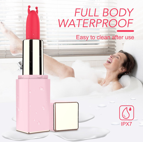 ENJOY MY Lipstick – ויברטור שפתון קומפקטי עם 9 מצבי רטט, טעינה USB, סיליקון ועמיד למים
