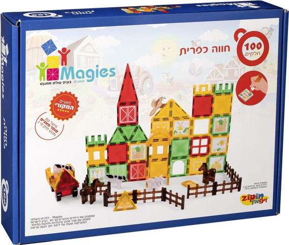 משחק הרכבה מגנטי בתלת מימד 100 חלקים - חווה כפרית