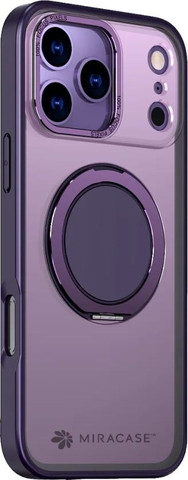 כיסוי ל-iPhone 17 Pro בצבע סגול דגם MiraRing מבית Miracase