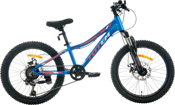 אופני הרים לילדים ונוער כחול/כתום  1100-20-7S