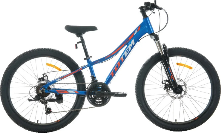 אופני הרים לילדים ונוער 24 תכלת/כתום 1100-21S