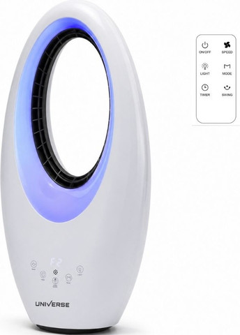 מאוורר ללא כנפיים כולל תאורת LED מחליפה צבעים ושלט רחוק Universe יוניברס NRI-7272