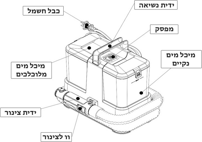 מכשיר לניקוי ריפודים ושטיחים Gold Line גולד ליין ATL-2330