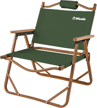 כיסא קמפינג דמוי עץ | Woodlook Chair - ירוק