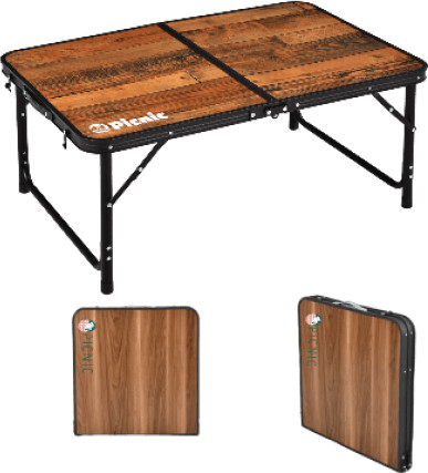 שולחן פיקניק מתקפל דמוי עץ | Woodlook Picnic Table