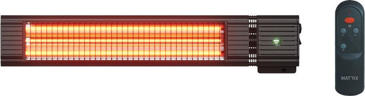תנור חימום קרבון לתלייה על קיר 2000W כולל שלט Matrix מאטריקס Storm
