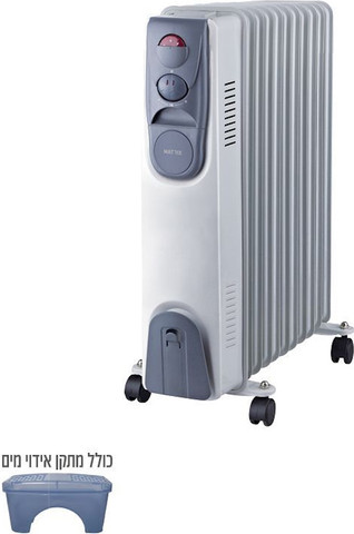 רדיאטור לחימום 11 צלעות Matrix מאטריקס Hug 2500W לבן