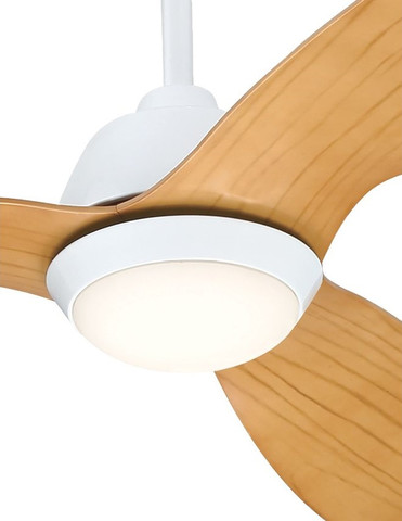 מאוורר תקרה 52" כולל שלט ותאורת LED 24W מובנית Westinghouse ווסטינגהאוס MAGNOLIA - לבן/עץ