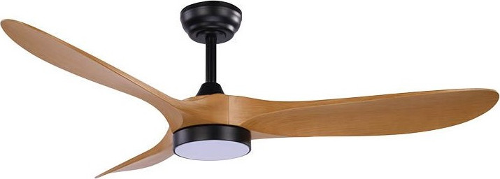 מאוורר תקרה 52" כולל תאורת LED משתנה ושלט Norther נורטר York 52 CCT - שחור/עץ