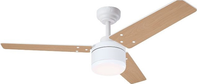 מאוורר תקרה 42" כולל תאורת 28W LED ושלט Westinghouse ווסטינגהאוס Talia DC 42 - לבן/אלון