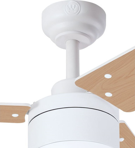 מאוורר תקרה 52" כולל תאורת 28W LED ושלט Westinghouse ווסטינגהאוס Talia DC 52 - לבן/אלון
