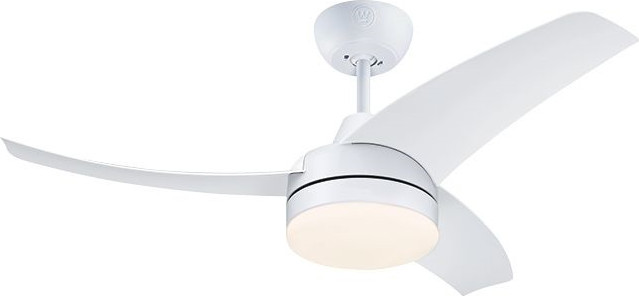 מאוורר תקרה 42" כולל תאורת 28W LED ושלט Westinghouse ווסטינגהאוס Longwood DC 42 - לבן