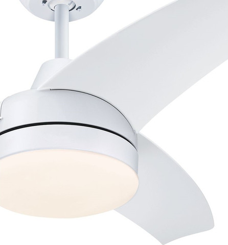 מאוורר תקרה 42" כולל תאורת 28W LED ושלט Westinghouse ווסטינגהאוס Longwood DC 42 - לבן