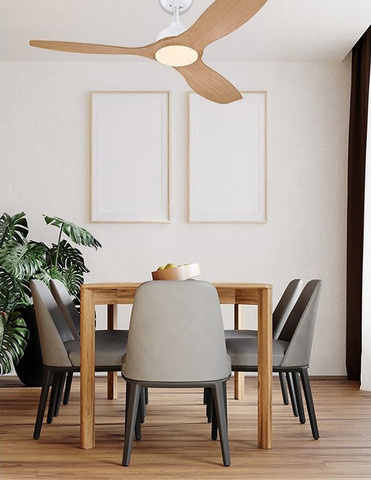 מאוורר תקרה 52" כולל תאורת 28W LED ושלט Westinghouse ווסטינגהאוס Montana DC 52 - לבן/אלון