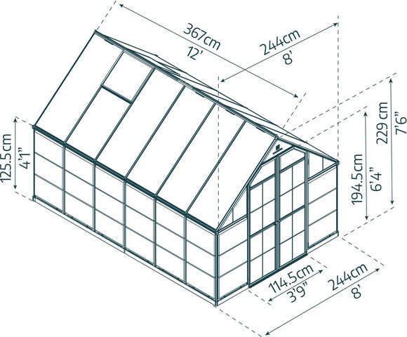 חממה ביתית 2.4x3.7 Balance כסופה מבית - Canopia
