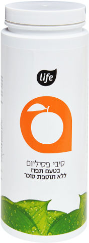 סיבי פסיליום בטעם תפוז ללא תוספת סוכר