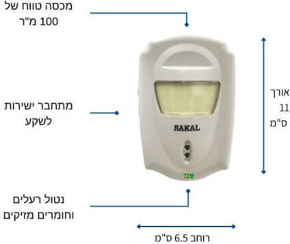 מרחיק מזיקים אלקטרוני - הגנה חכמה נגד נמלים, מקקים, זבובים, יתושים, עכבישים, עשים, חולדות ועכברים