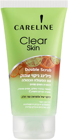 CLEAR SKIN דאבל סקראב פילינג לניקוי עמוק