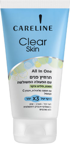 CLEAR SKIN תרחיץ פנים עם פעולה משולשת