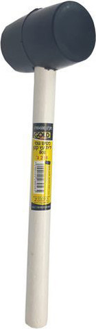 פטיש גומי ידית עץ קטן 216 ג' GOLD 8OZ