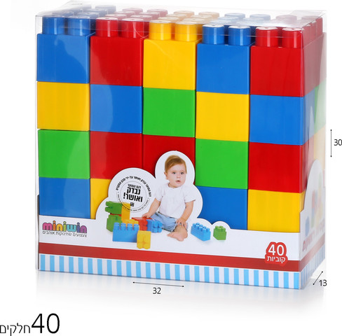 קוביות הרכבה ענקיות 40 יח