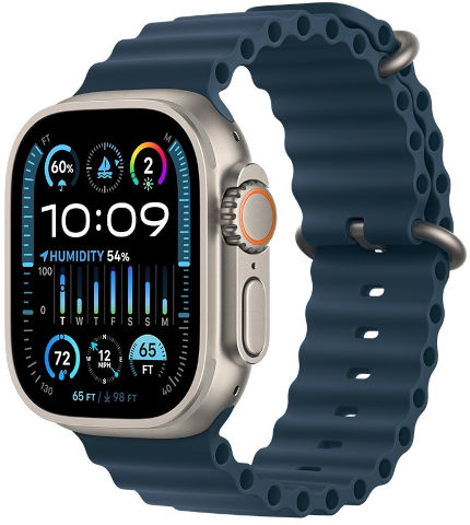 שעון חכם אפל וואטצ' Apple Watch Ultra2 49mm eSIM Ocean Band כחול