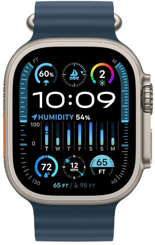 שעון חכם אפל וואטצ' Apple Watch Ultra2 49mm eSIM Ocean Band כחול