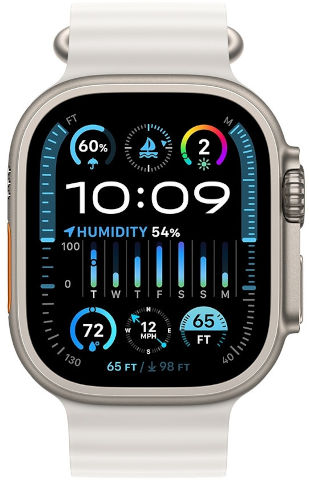 שעון חכם אפל וואטצ' Apple Watch Ultra2 49mm eSIM Ocean Band לבן
