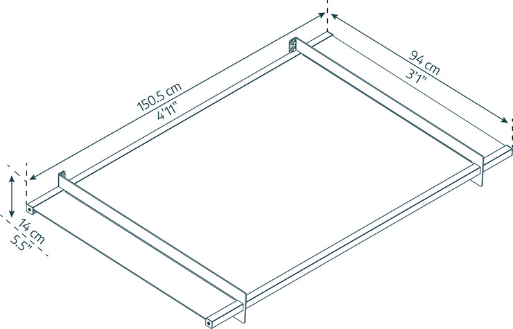 גגון שקוף 0.9x1.5 Nancy מבית - Canopia
