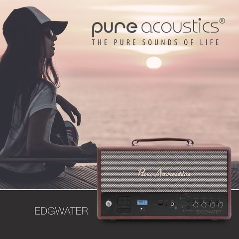 רמקול סטריאו נייד בלוטוס סטריאו 100W עם DSP דגם EDGEWATER-BROWN