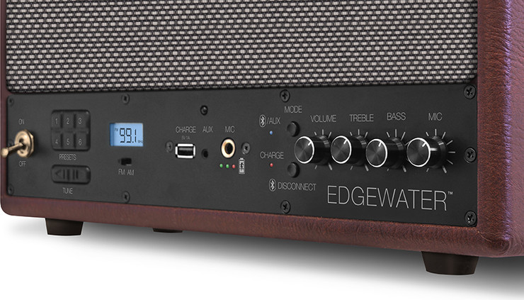 רמקול סטריאו נייד בלוטוס סטריאו 100W עם DSP דגם EDGEWATER-BROWN