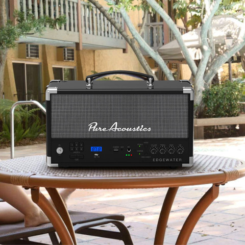 רמקול סטריאו נייד בלוטוס סטריאו 100W עם DSP דגם EDGEWATER-BLACK