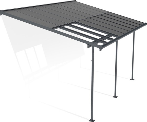 פרגולת אלומיניום Sierra Cabrio אפורה 3X5.6 נפתחת מבית פלרם - Canopia