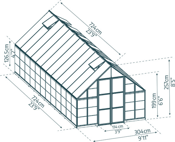 חממה ביתית 3x7.2 Balance כסופה מבית - Canopia