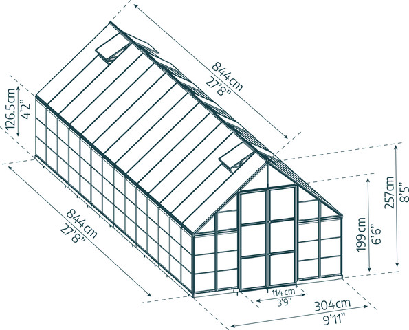 חממה ביתית 3x8.5 Balance כסופה מבית - Canopia