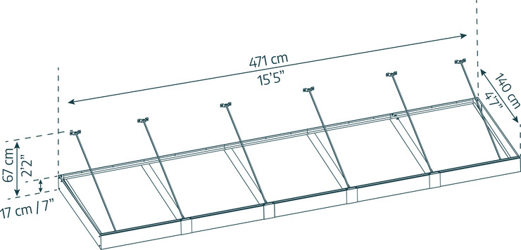 גגון לבן אופל 1.4x4.7 Sophia מבית - Canopia