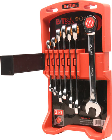 סט מפתחות 2IN1 גולד רצ׳ט 7 יחידות 8–19 מ"מ | B.Tech